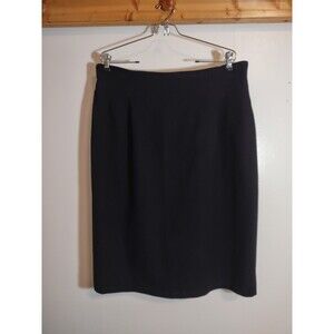 Lord And Taylor Black Wool Skirt Women's 18 Vintage Designer